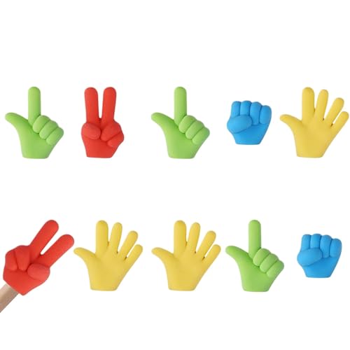 Pencil Toppers für Kinder, Rocks Paper Scissors Erasers, Fun and Portable Stationery, Cute Student Rewards, Birthday Party Favors, Classroom Activities, 30 x 30 cm, mehrfarbig von mivceklw