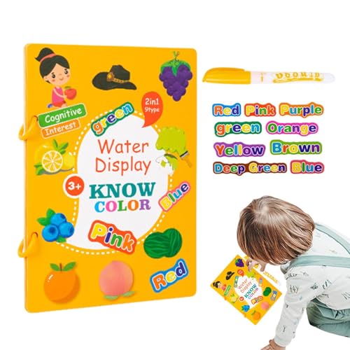 Preschool Activity Books für Kinder, Magic Doodle Malbuch, wiederverwendbar, Wassermalstift, 20 x 14,2 cm für und Mädchen, Indoor, Zuhause, Kunstentwicklung von mivceklw