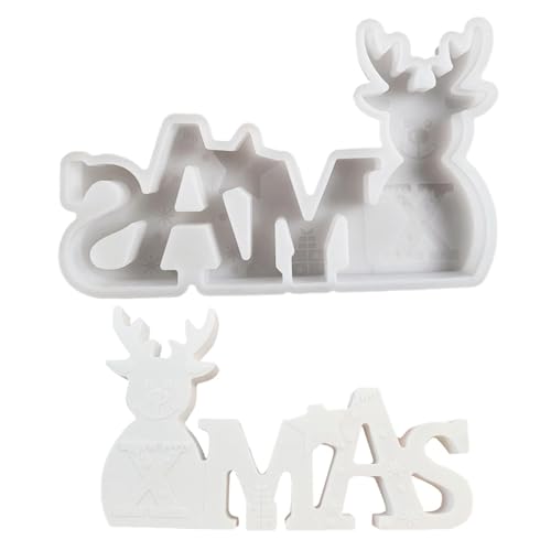 mivceklw 3D Silicone Mold, handmade Candy Mold, Candle Making Tools, Scented Candle Mold, 3D Christmas Deer Silicone Mold For Creating unique Candles, Soaps, And Festive Home Decor Items von mivceklw