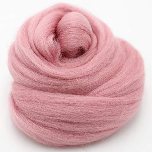 Filzwolle 20g feine Merinowolle/Märchenwolle (rosa) zum Trockenfilzen, Nassfilzen und Spinnen - 21mic rosa von mjolda