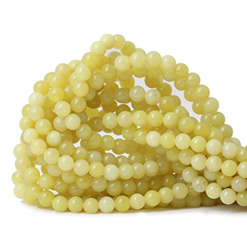 60 Stück natürliche gelbe Zitronen-Jade-Edelsteine, rund, lose Perlen für Schmuckherstellung, DIY, 1 Strang, 38,1 cm 60 Stück natürliche gelbe Zitronen-Jade-Edelsteine, rund, lose Perlen für Schmuckherstellung, DIY, 1 Strang, 38,1 cm von mkslksbhnxl