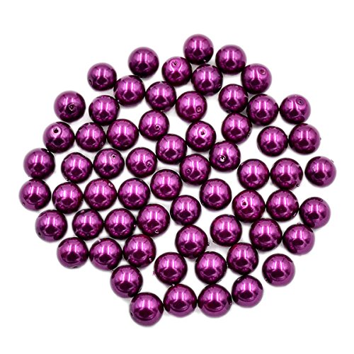Glasperlen, glatt, rund, für Halsketten, Armbänder, Ohrringe, Schmuckherstellung, Basteln, 10 mm, Pflaumenfarben, 150 Stück Glasperlen, glatt, rund, für Halsketten, Armbänder, Ohrringe, Schmuckherstellung, Basteln, 10 mm, Pflaumenfarben, 150 Stück von mkslksbhnxl