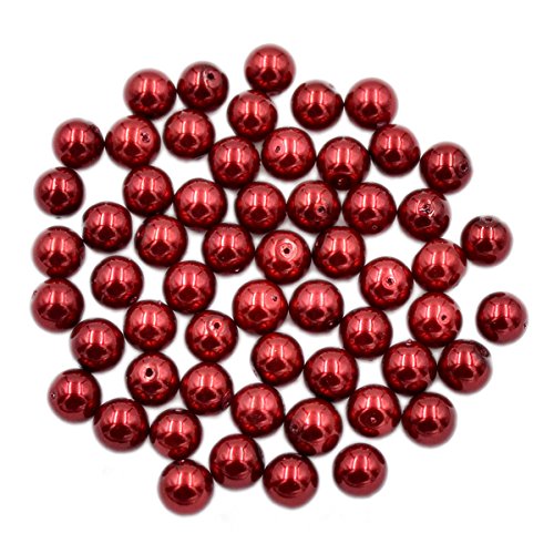 Tschechische Glasperlen, rund, lose Perlen, 12 mm, Bordeauxrot, 100 Stück Tschechische Glasperlen, rund, lose Perlen, 12 mm, Bordeauxrot, 100 Stück von mkslksbhnxl