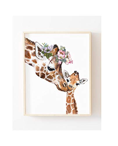 mlpnko DIY Malen nach Zahlen Giraffe Mutter und Baby Malen nach Zahlen für Erwachsene, DIY Malen nach Zahlen Kits auf Leinwand von mlpnko