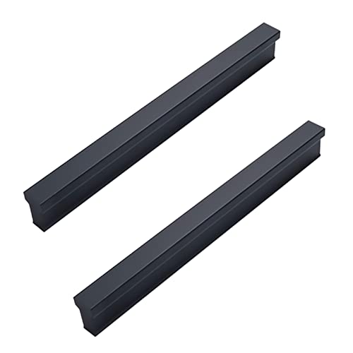 moaupr 2 Stück Möbelgriff Aluminium Küchengriffe Schubladengriffe Schwarz Schrankgriffe für Schränke,Badezimmer,Schlafzimmer, Büro -Hole Distance:128mm von moaupr