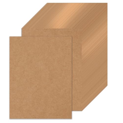 moinkerin 50 Stücke A4 Kraftpapier Karten 21X29.7CM 200g/m²Druckbar Postkarten Blanko Karten Blanko für DIY, Hochzeitseinladungen, Danksagungskarten von moinkerin