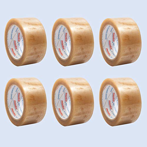 6x monta 315, Verpackungsklebeband, Packband, Klebeband, 50mm x 66m, Farbe:transparent von monta