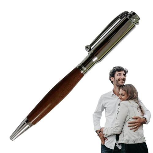 moonyan Kugelschreiber für Herren, Taschenkugelschreiber - Signature Pen, Metallstifte für Herren - Taschen-Kugelschreiber aus Holz, leicht und einziehbar mit seitlichem Clip-Kugelschreiber von moonyan