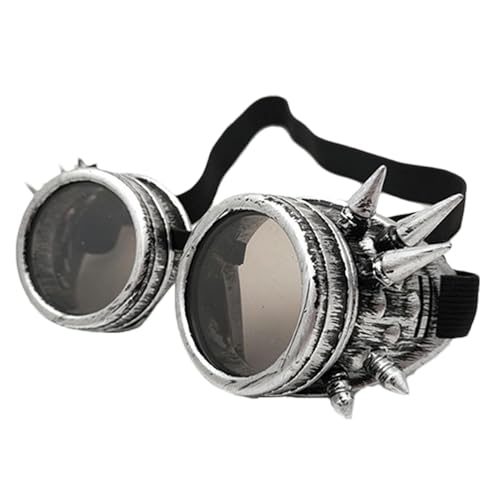 moonyan Retro-Steampunk-Brillen, Sonnenbrillen im Steampunk-Stil,Makeup Gothic Cosplay Brille - Verkleidungszubehör Vintage-Brillen für Partys, Halloween, Kostümpartys von moonyan