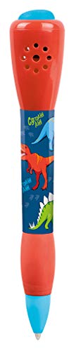 moses. 40227 Dino-Kugelschreiber mit Sound | Stift mit T-Rex-Gebrüll | Mine schwarz, bunt, 1 Stück (1er Pack) von moses