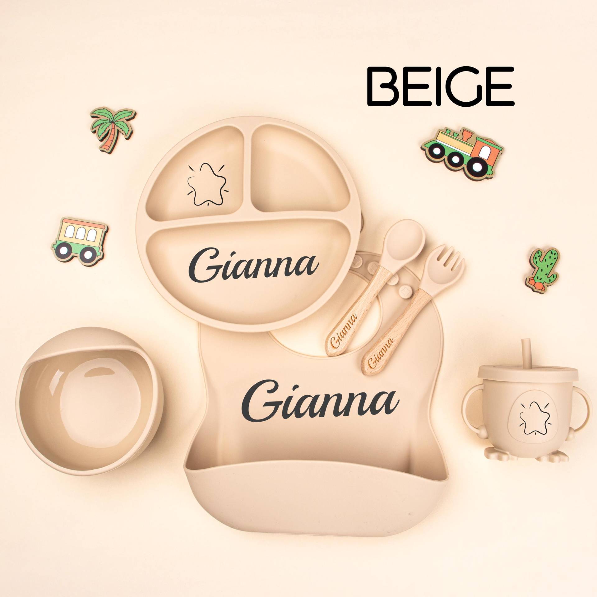 Engraved Baby Dining Set, Toddler Feeding, Custom Name Bowl Plate, Personalized Essentials, 1st Birthday Gift, Feeding Set With von moutianment