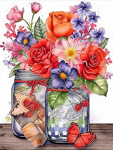 mrpwnle 5d Diamond Painting Erwachsene Kits Blume Diamant Painting Bilder Erwachsen für Home Wand Décor(30 x 40 cm) von mrpwnle