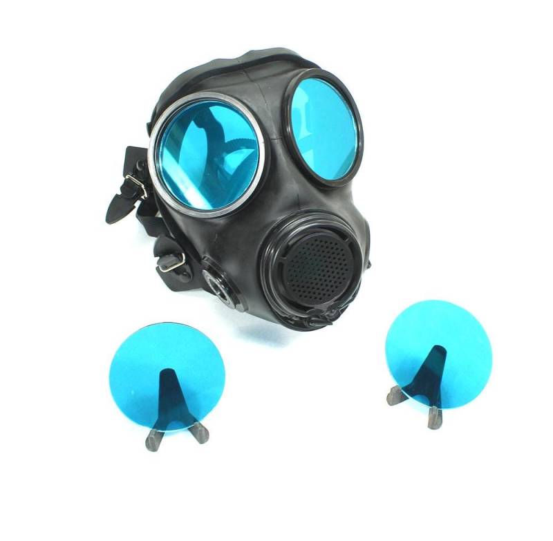 Ersatzgläser Für Gasmaske Fmj08/Mf22 Blau Spiegelfolie Linsen Gas von mteilestore