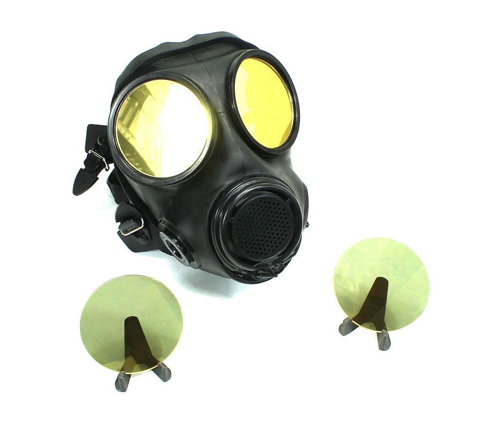 Ersatzgläser Für Gasmaske Fmj08/Mf22 Goldfolie Linsen Gasmask von mteilestore