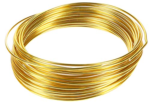 mumbi 30765 Gold 10m Basteldraht 2mm, 10 Meter von mumbi