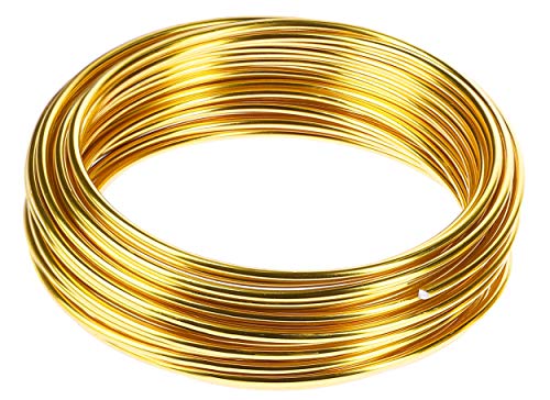 mumbi 30773 Gold 10m Basteldraht 3mm, 10 Meter von mumbi