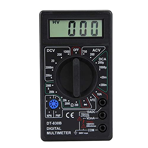 Digitalanzeige-Multimeter - DT-830B Multifunktionales tragbares LCD-Digitalmultimeter Amp Volt Ohm Tester Voltmeter Ohmmeter ， Kann AC/DC-Spannung messen(DT-830B-Schwarz) von mumisuto