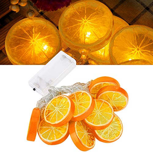 Zitronen Lichterkette, 1.5m Led Lichterkette Wasserdicht Weihnachtslampe Zitronenlicht Party Dekoration (Batterien nicht im) (Orange) von mumisuto