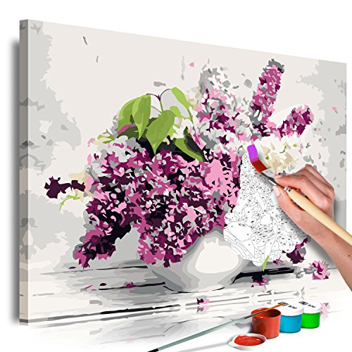 murando - Malen nach Zahlen Blumen 60x40 cm Malset mit Holzrahmen auf Leinwand für Erwachsene Kinder Gemälde Handgemalt Kit DIY Geschenk Dekoration n-A-0528-d-a von murando