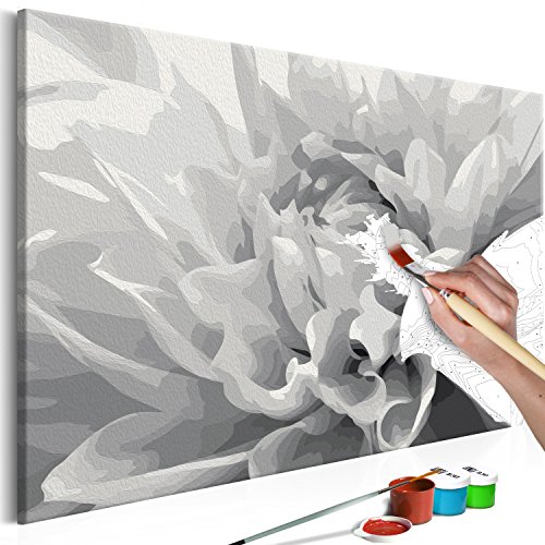 murando - Malen nach Zahlen Blumen Dahlien 60x40 cm Malset mit Holzrahmen auf Leinwand für Erwachsene Kinder Gemälde Handgemalt Kit DIY Geschenk Dekoration n-A-0255-d-a von murando