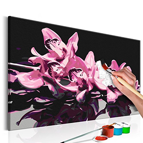 murando - Malen nach Zahlen Blumen Orchidee 60x40 cm Malset mit Holzrahmen auf Leinwand für Erwachsene Kinder Gemälde Handgemalt Kit DIY Geschenk Dekoration n-A-0227-d-a von murando