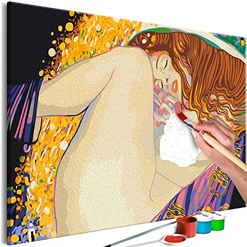 murando - Malen nach Zahlen Gustav Klimt Danae 60x40 cm Malset mit Holzrahmen auf Leinwand für Erwachsene Kinder Gemälde Handgemalt Kit DIY Geschenk Dekoration n-A-1449-d-a von murando