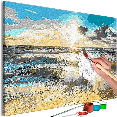 murando - Malen nach Zahlen Meer Landschaft Natur 60x40 cm Malset mit Holzrahmen auf Leinwand für Erwachsene Kinder Gemälde Handgemalt Kit DIY Geschenk Dekoration b-G-10008-d-a von murando