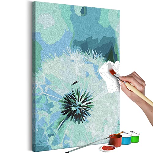 murando - Malen nach Zahlen blaue Pusteblumen Blumen Natur 40x60 cm Malset mit Holzrahmen auf Leinwand für Erwachsene Kinder Gemälde Handgemalt Kit DIY Geschenk Dekoration von murando