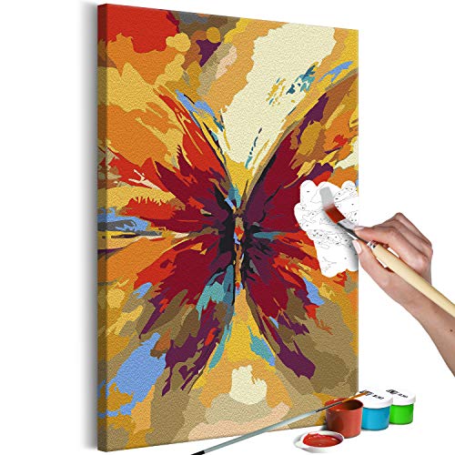 murando - Malen nach Zahlen bunte Schmetterlinge Tiere Butterfly Abstrakt 40x60 cm Malset mit Holzrahmen auf Leinwand für Erwachsene Kinder Gemälde Handgemalt Kit DIY Geschenk Dekoration von murando