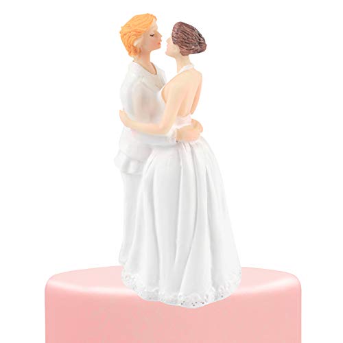 Musykrafties Hochzeit Tortenfigur Lesbisches Braut Bräutigam Tortenaufsatz Hochzeitstorte 14cm hoch von musykrafties