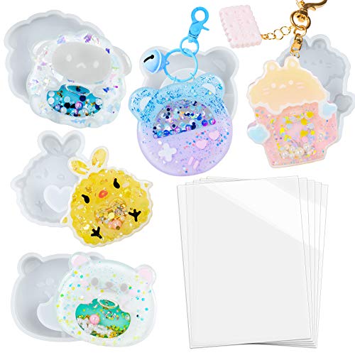 musykrafties Treibsand Gießform Epoxidharz Silikon Formen Set (Kawaii-Tier 10er Set) von musykrafties