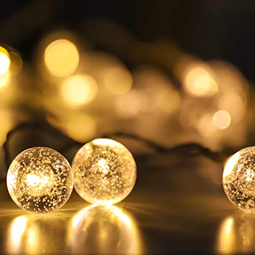 LED Globe Lichterketten Batterie, 20er Dekorative Klare Kugel Lichterkette, LED Lichterketten mit Timer für Innen Außen, Wohnheim, Zimmer, Hochzeit, Party, Weihnachten, 3m von myCozyLite