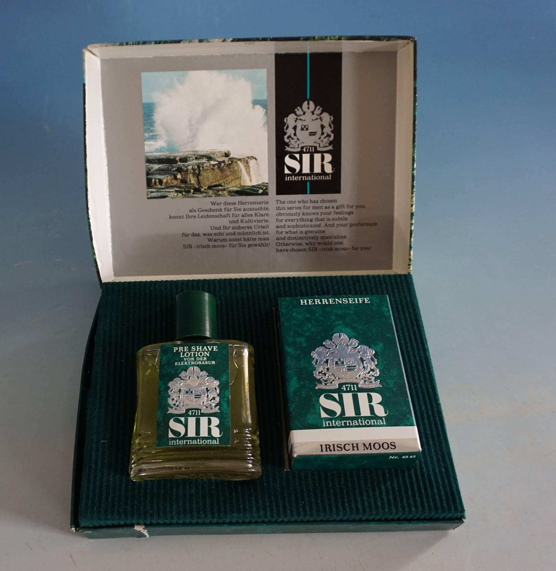 Vintage 4711 Irisch Moos Sir Pre Shave Aftershave + Seife Herrenseife 100 G Geschenkbox Geschenk Set 70Er/80Er Selten | F024-1726 von myDecoWorld24