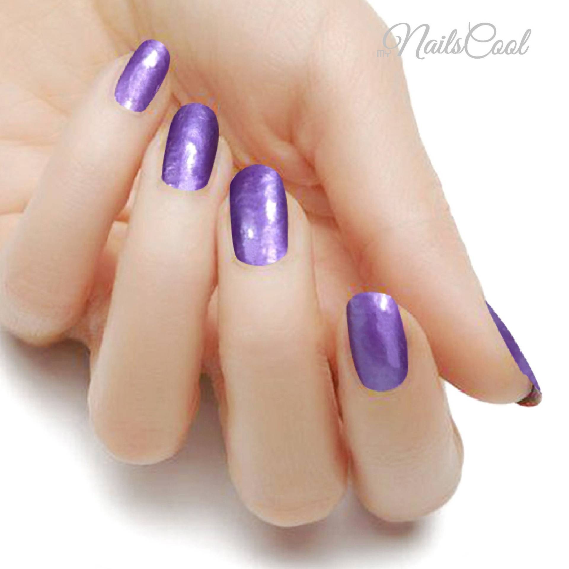 Solid Lila Farbe Violet Perlig Luster Echter Nagellack Streifen Nail Art Wraps Street 18 Strips von myNailsCool