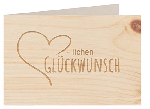 Holzgrußkarte - Geburtstagskarte - 100% handmade in Österreich - Postkarte Glückwunschkarte Geschenkkarte Grußkarte Klappkarte Karte Einladung, Motiv:HERZLICHEN GLÜCKWUNSCH Holzgrußkarte - Geburtstagskarte - 100% handmade in Österreich - Postkarte Glückwunschkarte Geschenkkarte Grußkarte Klappkarte Karte Einladung, Motiv:HERZLICHEN GLÜCKWUNSCH von myZirbe