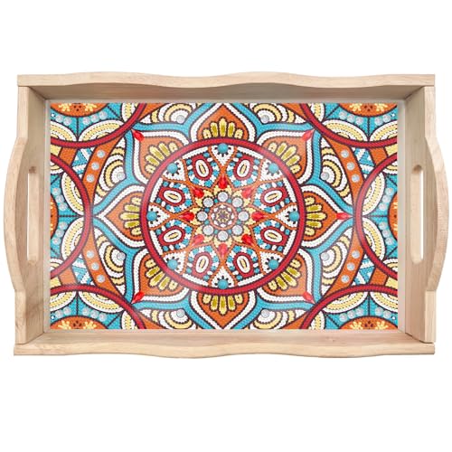 nadamuSun 5D Diamond Painting Kits Wooden Serving Trays with Handles Trays Decor Diamond Arts Kits 14x9.7Inches（S3 von nadamuSun