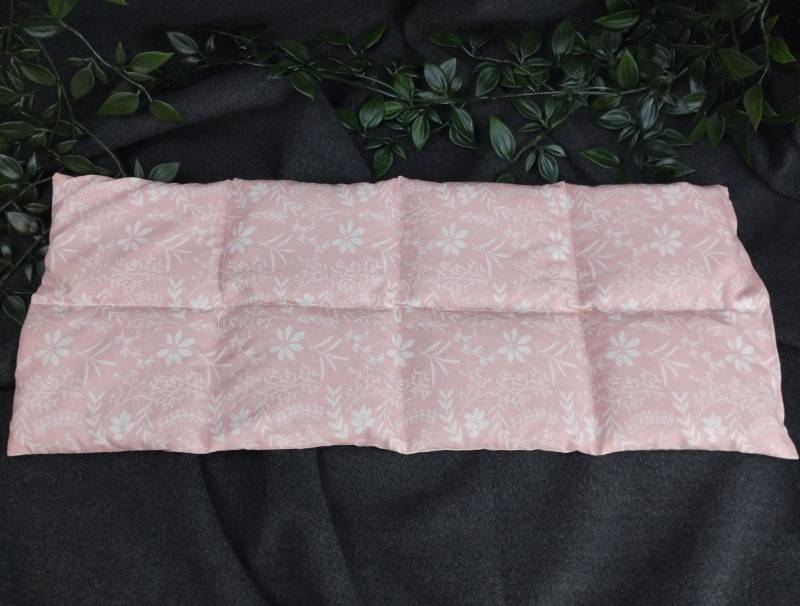 Körnerkissen Xxl in 3 Größen - 25X20 Bis 75X20cm Und Wahlweise Mit Lavendel Blätter Äste Auf Rosa von nadelundholz