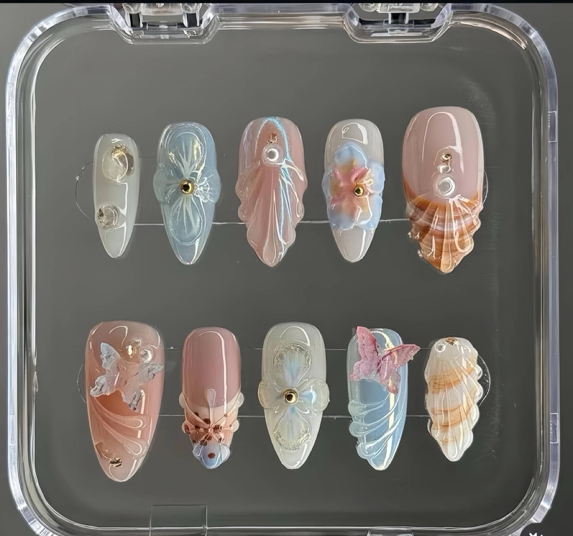 Aloha Glam - Selbstgemachte 3D-Drucknägel von nailauraDE