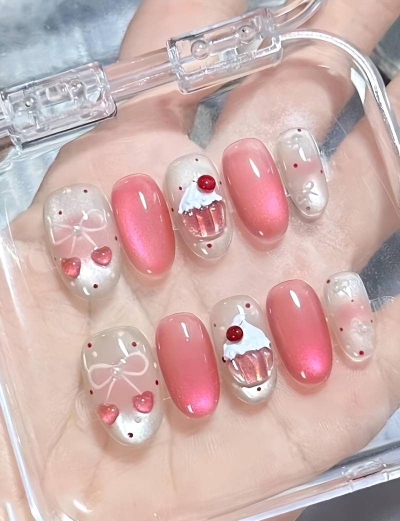 Candycutie Pressons - 3D Selbstgemachte Press-On-Nägel von nailauraDE