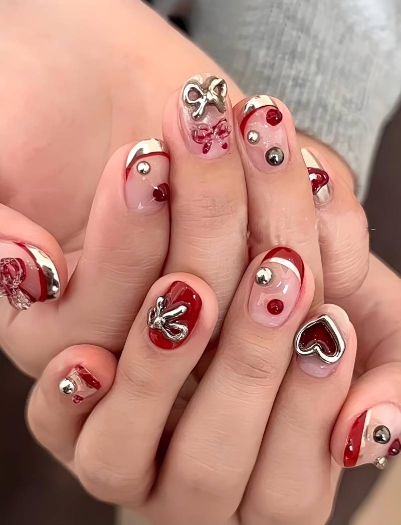 Valentines - Selbstgemachte 3D-Nägel von nailauraDE