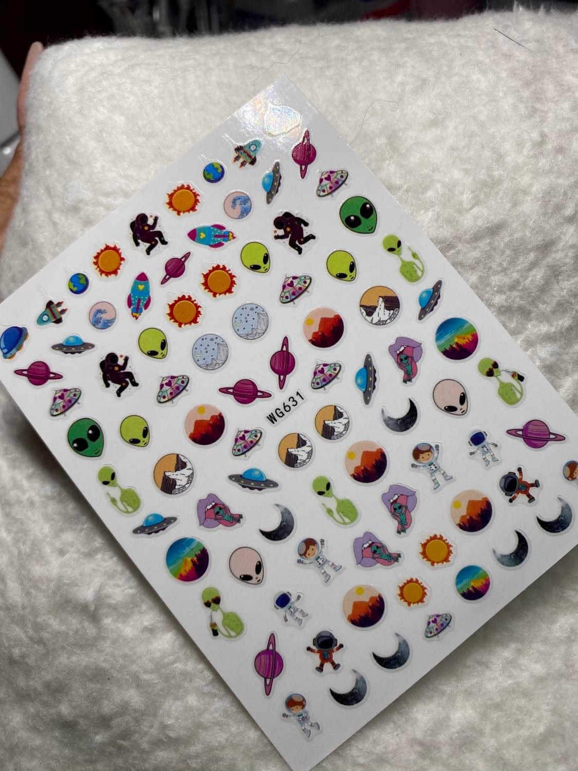 Planeten Und Alien Sticker von nailsbysimw