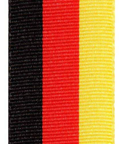 Nationalband schwarz-rot-gelb Bandbreite 50 mm, Länge 25 Meter von namensbaender.de GmbH