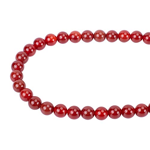 nbeads 1 Strang 8mm Runde Rote Natürliche Karneol Perlen für Armband Halskette Machen von nbeads