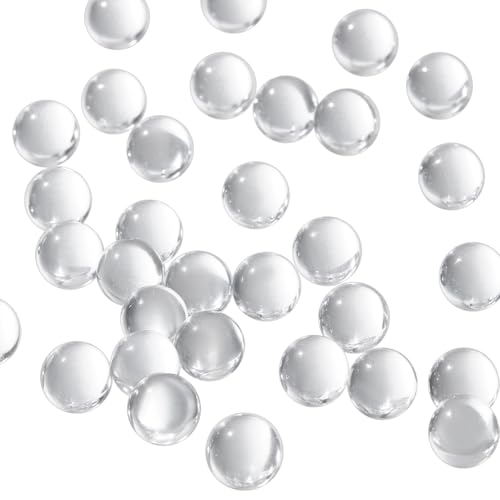 NBEADS 100 Stk. Klare No Hole Glasperlen, 10mm Quarzkugeln Perlen Ungebohrte Runde Perlen Kristall-Perlen Glaskugel Perlen für DIY-Schmuck Machen Home Dekorationen von nbeads