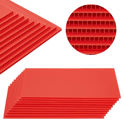 NBEADS 20 Stück Platten aus Wellpappe, 15x30cm Plastik-Wellpappe Plastik Schilder Boards Wellplastik-Paneele für Büros Hof Garage Häuser Benutzerdefinierte Geburtstag, Tomate von nbeads