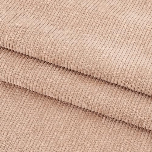 NBEADS 2x1.5m Kord-Stoff, Solide Plain dicken Stretch Cord Material Kleidung Stoff für Mantel Hemd Kleid Hose Kostüm Sofa DIY Cord Wurf Kissenbezüge, Burlywood von nbeads