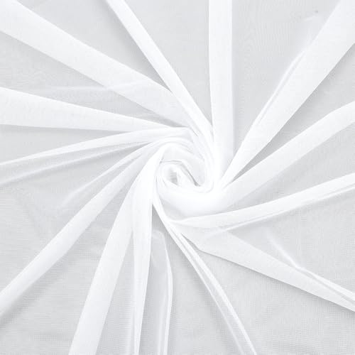 NBEADS 500,4 cm weißer Netzstoff, 160 cm breites Polyester-Netzgewebe, Nylon, Spandex, Power-Mesh-Gewebe pro Yard für Heimwerker, Handwerk, Zubehör, Nähen, Braut, Kleid, Dekoration, Weiß NBEADS 500,4 cm weißer Netzstoff, 160 cm breites Polyester-Netzgewebe, Nylon, Spandex, Power-Mesh-Gewebe pro Yard für Heimwerker, Handwerk, Zubehör, Nähen, Braut, Kleid, Dekoration, Weiß von nbeads