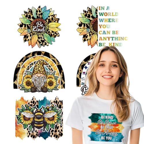 NBEADS 6 Stck. Pflanzen-Thema Wärmeübertragung Aufkleber, 6 Stile Bügeln auf Transfers Patches Plastik Wärmeübertragung Aufkleber Kleidung Reparatur Applique für T-Shirt Jacken Sweatshirt Rucksäcke von nbeads