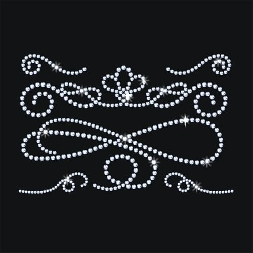 NBEADS Blume Bügeln auf Strass Transfer, 29.7x21cm Blume Wärmeübertragung Abziehbild Bling Kristall Abziehbilder Wärmeübertragung Patch Kleidung Reparatur Applique für T-Shirt Kleidung von nbeads