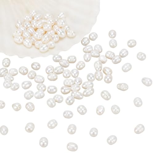 NBEADS ca. 140 Stk. Natürliche Süßwasserperlen, 5mm Muschel Süßwasser-Zuchtperlen Perlen Natürliche Echte Keshi Perlen Perlen für Halskette Armband Ohrringe Schmuckherstellung, Loch: 0.6mm NBEADS ca. 140 Stk. Natürliche Süßwasserperlen, 5mm Muschel Süßwasser-Zuchtperlen Perlen Natürliche Echte Keshi Perlen Perlen für Halskette Armband Ohrringe Schmuckherstellung, Loch: 0.6mm von nbeads